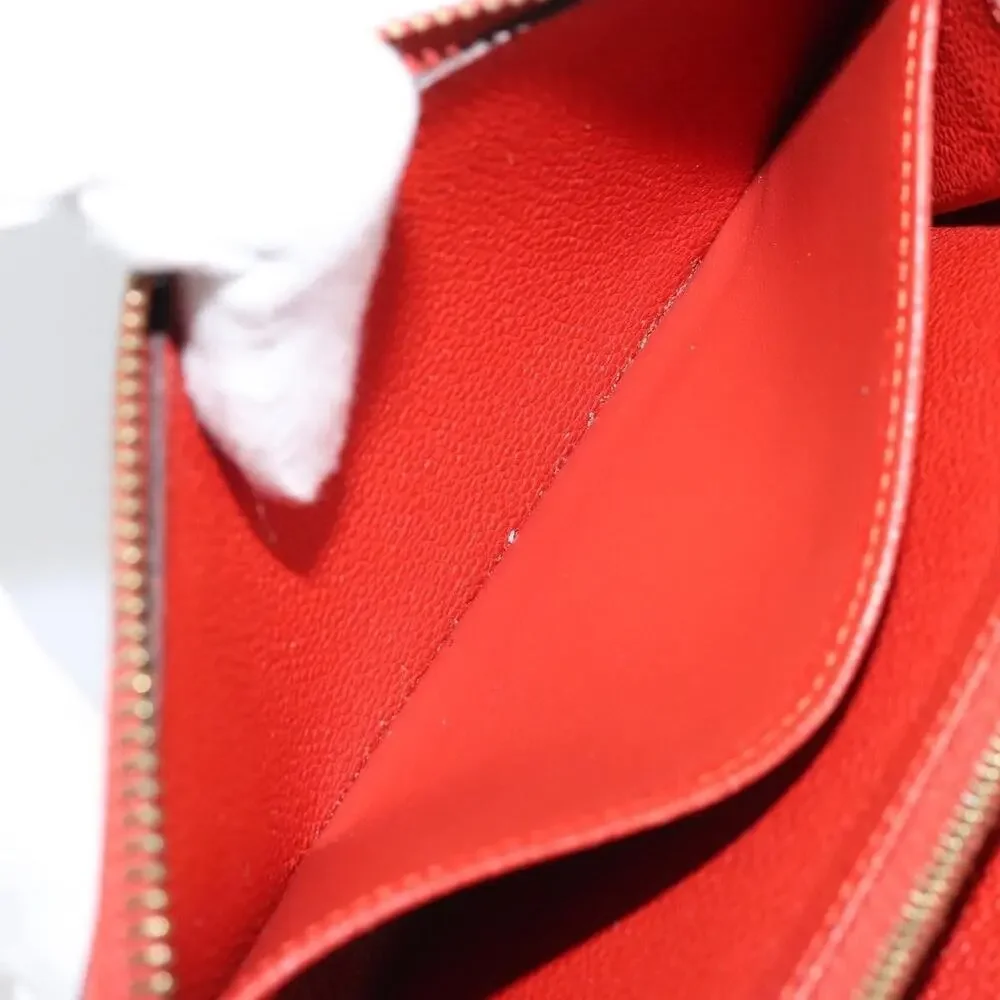 Louis Vuitton Monogram Empreinte Zippy Long Wallet Red